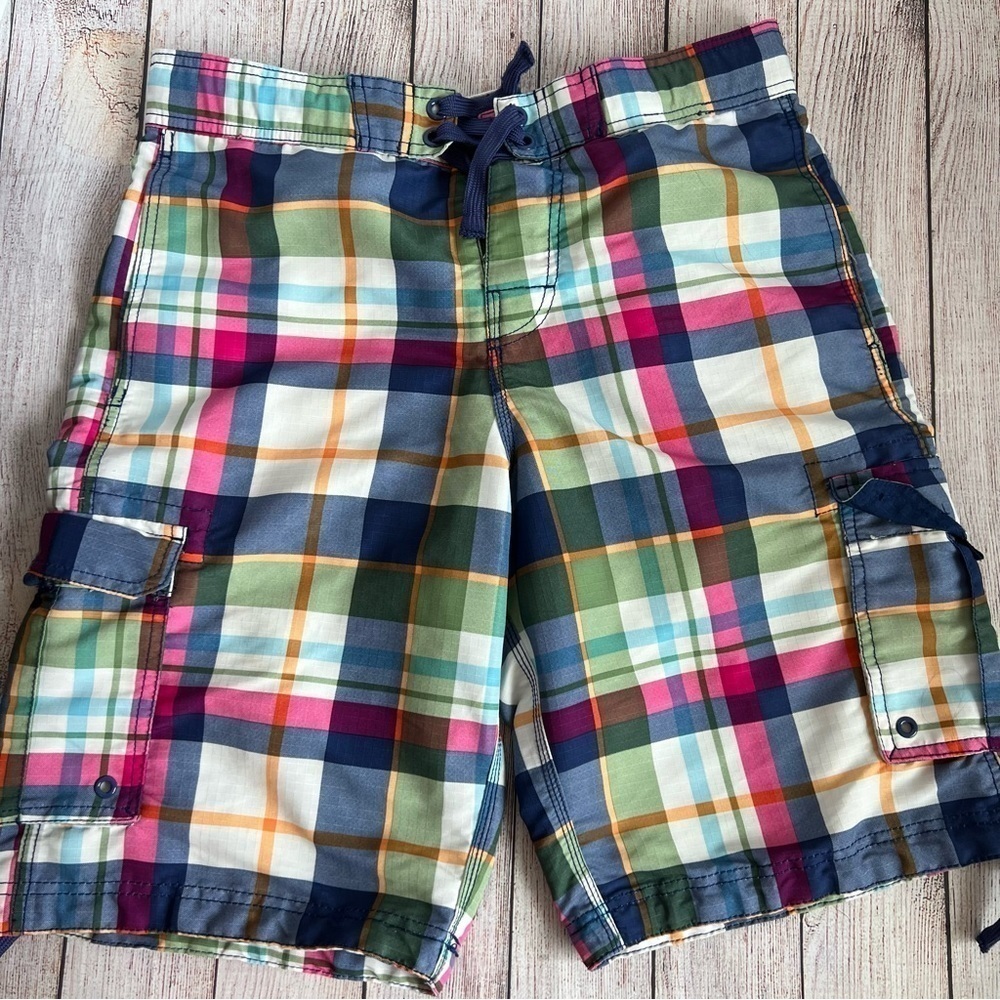 H & M Plaid Swim Shorts Medium